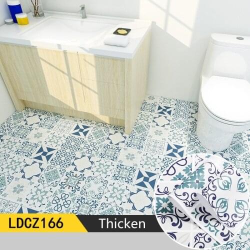 Thicken Self-adhesive floor non-slip wallpaper kitchen bathroom waterproof removable flooring vinyl pvc Wallpaper stickers