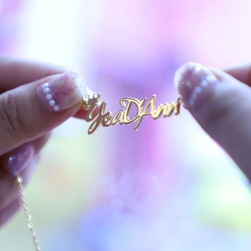 V Attract Bridesmaid Gift Personalized Name Necklace Women Men Jewelry Customized Nameplate Custom Arabic Colar Rose Gold Choker