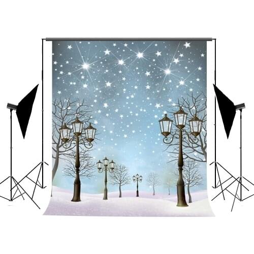VinylBDS Christmas Backdrops Photography Light Fundo Fotografico Star Photography Photocall Children Catton Washable Backdrop