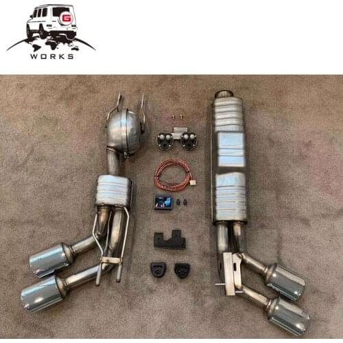 New product stainless steel G class W464 350D exhaust system with vavels