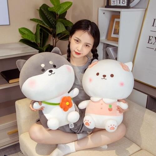 1pc 45/60cm Stuffed Cute Fat Shiba Inu Dog Plush Toys Soft Kawaii Animal Cartoon Pillow Dolls Gift for Kids Baby Children Gifts