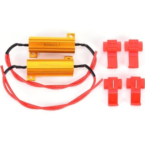 1pc Fast Hyper Flash Turn Signal Blink 50W 6 Ohm RX24 Load Resistor Fix LED Bulb Parallel Resistor