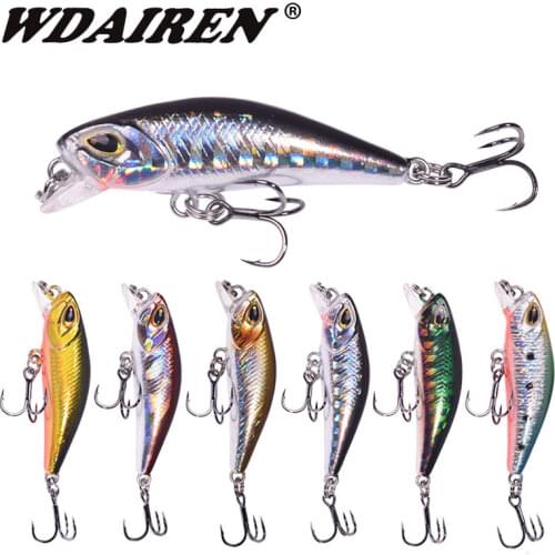 WDAIREN Japanese Design Pesca Wobbler Fishing Lure 48mm 3.8g Sinking Minnow Isca Artificial Baits For Bass Perch Pike Trout