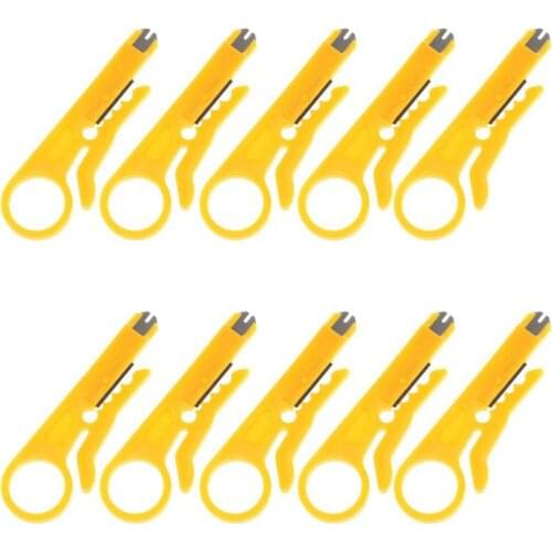 10pcs Wire Stripper Knife Crimper Plier Crimping Cable Stripping Multi Tool 7685