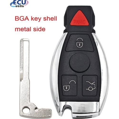 4 Button Remote Car Key Shell Fob Case For Mercedes For Benz A B C E S Class W203 W204 W205 W210 W211 W212 W221 W222 With Key