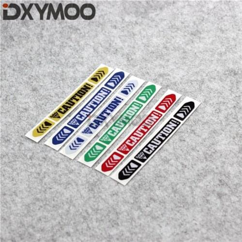 4PCS Reflective Stickers Arrow AUTO DOOR Safety 1st CAUTION Warning Car Decals 15x2cm