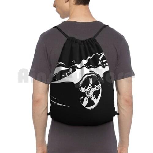 8 Sports Car By Chris Mccabe-Dragan Grafix Backpack Drawstring Bags Gym Bag Waterproof Sports Car By Chris Mccabe Stylish