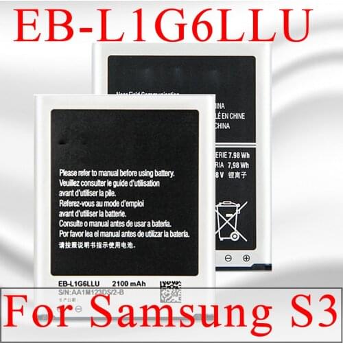 Battery EB-L1G6LLU EB-L1G6LLA for Samsung S3 I9300 GT-I9301i I9308 S3mini S4 I9500 S4 Mini I9190 S5 G900F S5 Mini G870A + Code