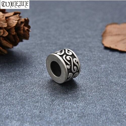 Handmade 925 Silver Lucky Symbol Beads Large Hole Good Luck Bead DIY Jewelry Findings Jewelry Loose Beads