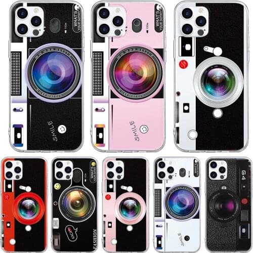 For Samsung Galaxy A51 A52 A72 A50 A30S Quantum 2 A22 S21 S20 FE S10e S10 Plus Ultra Lite A32 A71 A70 Fashion Retro Camera Cases