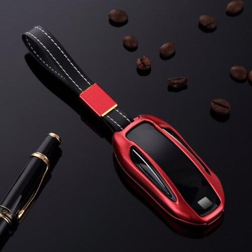Car key Shell For Tesla Model X Special Key Case Buckle Aluminum Alloy Protective Key Bag Cover