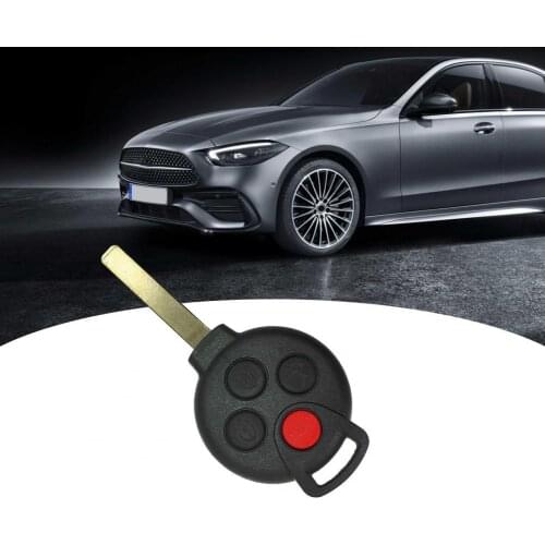 Remote Key Case 4 Button Replacement Black Key Shell Fob for Mercedes-Benz mercedes w204 ford fiesta брелок для ключей авто
