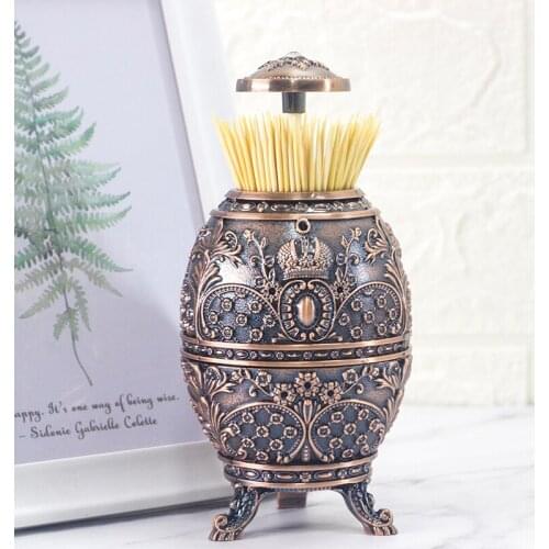 European toothpick box creative automatic high-grade push-type home living room personality fashion toothpick holder