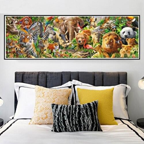 Hot Sale!5D large Full Square Diamond Painting zoo Diamond Mosaic animal picture of rhinestone Diamond Embroidery kidsZP-3473