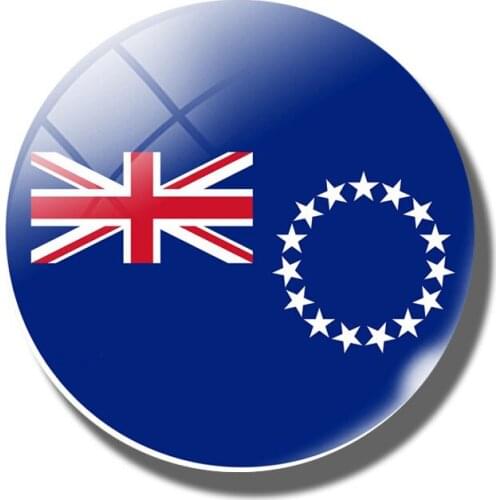 The Cook Islands Flag Magnetic Sticker COK Avarua Souvenir Fridge Magnet Crystal Glass Cabochon for Refrigerator Home Decor