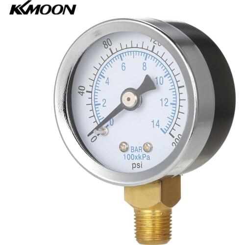 Manometer Pool Filter Water Pressure manometre pression Pressure Gauge Meter Manometer 1/8" NPT Thread 40mm 0~200psi 0~14bar