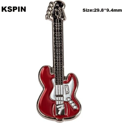 Guitar Metal Lapel Pin Badge Clips Button for Clothes Metal Kawaii Pins in Brooches XY0035