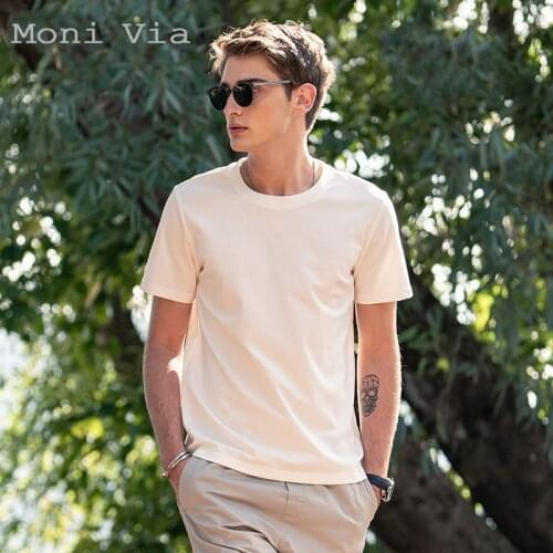 2021 Summer Mens Ice Cotton T-Shirt Luxury Short-Sleeve Round Collar Mens Shirts Casual Loose Male Top Tees Plus Size 4XL