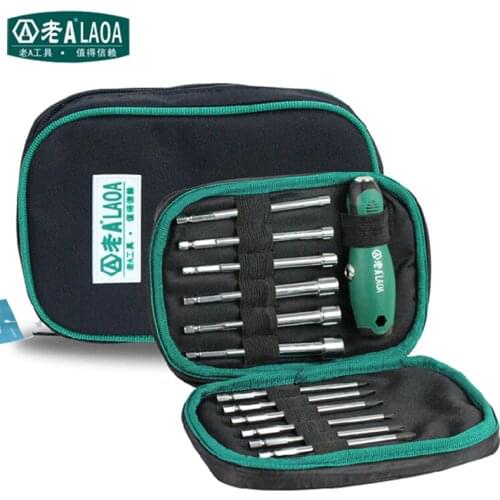 LAOA 12 in 1 Multifunction Screwdriver Set Socket Screwdriver with turning T-handle High Quality Professional Repair tool