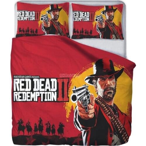 Hot Game Red Dead Redemption 2 Printed 3d Bedding Set Duvet Cover Set with Pillowcase Cartoon Comforter Cover Queen King Size