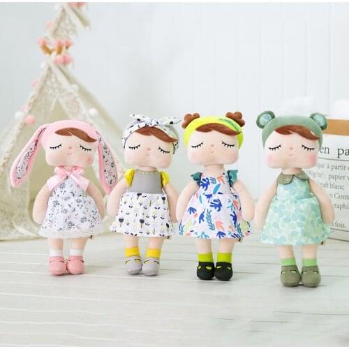 2021 New Metoo Stuffed Doll 34cm Angela Bunny Plush Toy Kids Playmat Baby Girl Bed Accompany Dolls Soft Rabbit Toys Fashion Gift