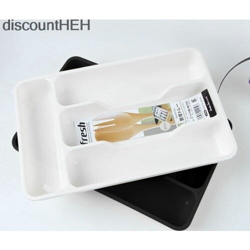 Cutlery Organizer Box Kitchen Drawer Organizer Separation Finishing Storage Box Eco-Friendly PP Kitchen Spoon Knife Cutlery Tray