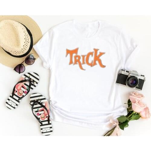 Trick Treat Couples Halloween Bride Groom Shirt hort Sleeve 100% Cotton Top Tee Streetwear Unisex harajuku y2k Drop shipping