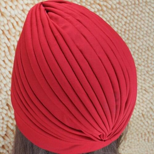 Swimming Cap Elastic Nylon Turban Breathable Pool Bathing Hats For Outdoor Sports Yoga Elastic Polyeste Indian Turban Head Scarf
