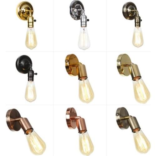 WLGNM American Style Modern Wall Lamps Edison Bulb Retro Single Head Aisle Living Room Loft Decoration Simple Small Wall Lights