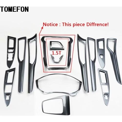 TOMEFON For Ford Mondeo 2013 ABS Carbon Fiber Car Interior Door Front Rear Window Switch Air Vent Gear Shift Trim Cover