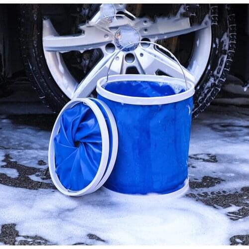 Camping Fishing Bucket Thickening Portable Folding Bucket Car Storage Container Wash Mop Buckets Cleaning Tool Telescopic Tube
