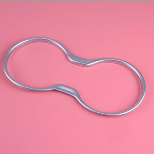 DWCX Car Inner Accessories Chrome Interior ABS Water Cup Holder Cover Trim Molding Ring Sticker Fit For Jeep Compass 2017 2018