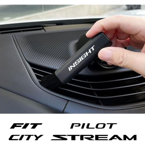 Car Air Conditioner Vent Brush Retractable For Honda Fit Insight Pilot City Stepwgn Crosstour Brio VTI Auto Cleaning Accessories