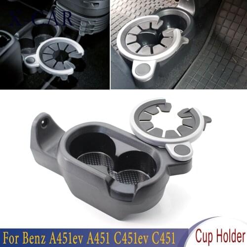 X-CAR Car Center Console Drinks Holder Cup Beverage Mount For Mercedes-Benz Smart Fortwo 451 Car Bottle Organizer A4518100370