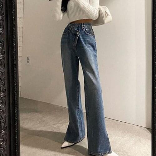 2021 Split Denim Pants Pencil High Waist Vintage Stretch Elastic Fashion Women Streetwear Denim Trousers Jeans Spring Korean