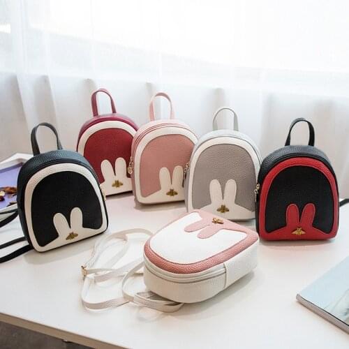 Backpack women 2020 bags Multifunction shouldered mini backpacks for girls Cheap leather backpacks Cute rabbit ME949