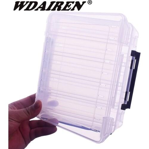 10 Compartments Double Side Fishing Lure Box with Air Hole for Shrimp Bait Hard Lures Storage Multi-function Protable Tackle Box