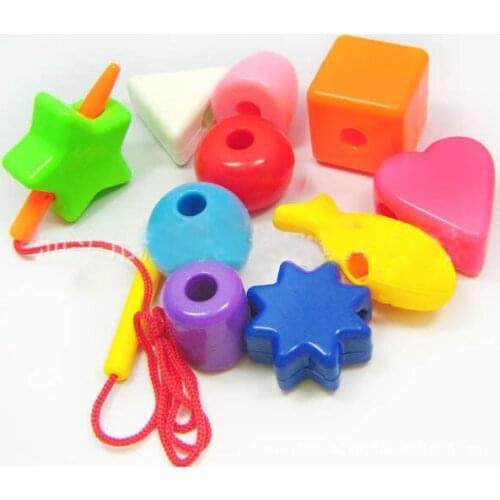 10pcs /set Childrens Educational Toys Childrens Intelligence Beads Toys Preschool Children To Learn About Shapes