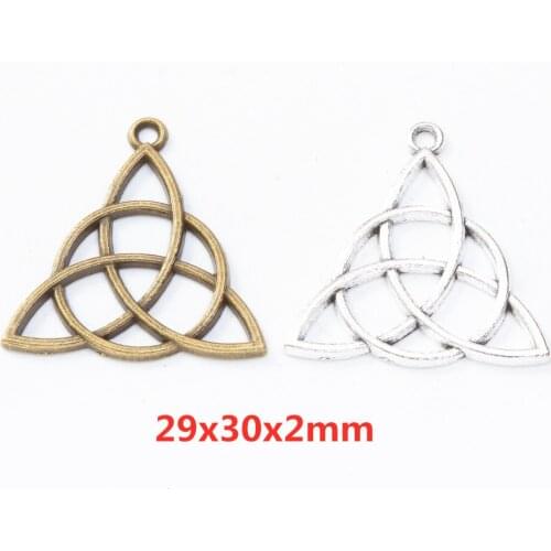 25 pieces of retro metal zinc alloy triangle row connector pendant DIY handmade jewelry necklace making 8362