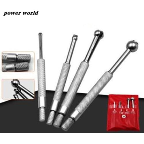 4pcs/set 3-13 Mm Telescopic Ball Type Hole Bore Gauge Small Hole Gauge Set Measuring Tools