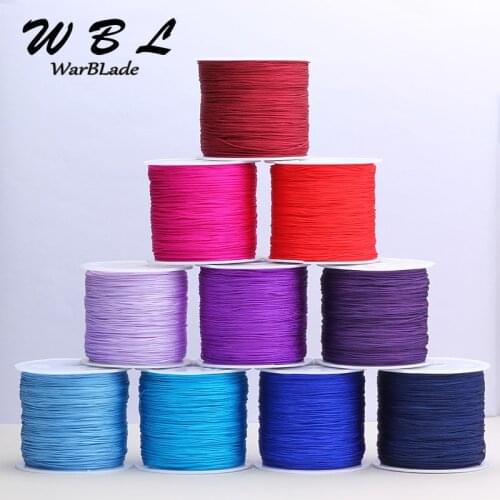 55m/Spool 0.8MM Cotton Nylon Cord Thread Cord Chinese Knot Macrame String Strap DIY Rope Bead Braided Bracelet Jewelry Making