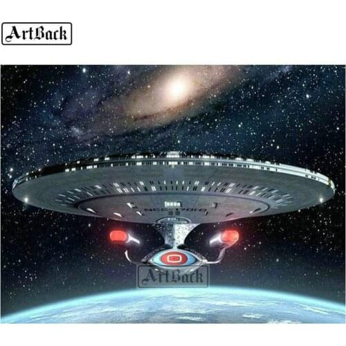 5d diamond painting spaceship icon diy 3d full square starry landscape diamond embroidery diamond mosaic handmade crafts