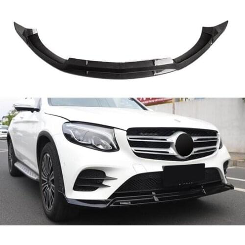 ABS PAINT FRONT BUMPER SPOILER LIP SPLITTERS WIND KNFE COVER For Mercedes-Benz GLC X253 GLC200 GLC260 GLC300 2016 2017 2018 2019