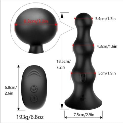 Anal Vibrator with Remote Control 10 Vibrating&Expand Modes Automatic Inflatable Male Butt Plug Sex Toy for Prostate Massager