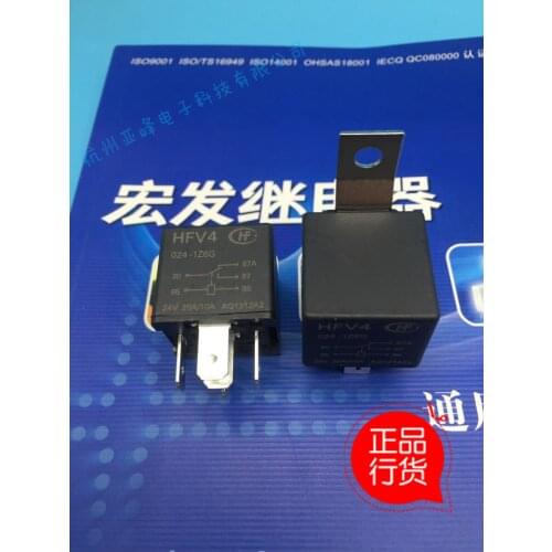 Free shipping lot(5pieces/lot) 100%Original New HONGFA HF HFV4-024-1Z6GR HFV4 024-1Z6GR 24VDC DIP-5 20A/10A Automotive Relays