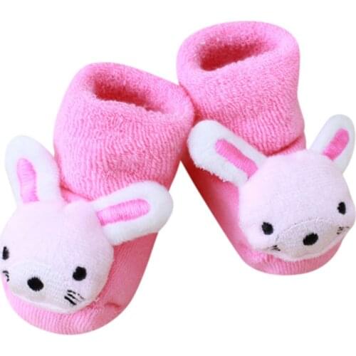 Baby Kids Socks Newborn Girls Cute Cartoon Animal Shoes Boys Anti-Slip Warm Socks Slipper Shoes Boots Winter Soft Baby Socks