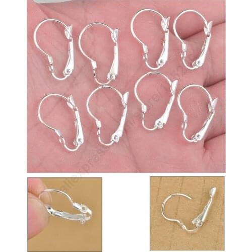 Design Jewelry Findings Silver French Leverback Ear Wire Hook Claps For Design Beadings Jewellery Component Fashion Accessories