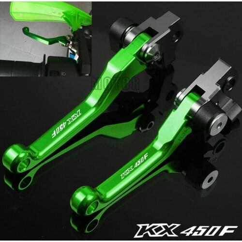 For Kawasaki KX450F 2006-2018 2007 KX450 KX 450F 450 F CNC Aluminum Motorcycle Dirt Pit Bike Motocross Pivot Brake Clutch Levers