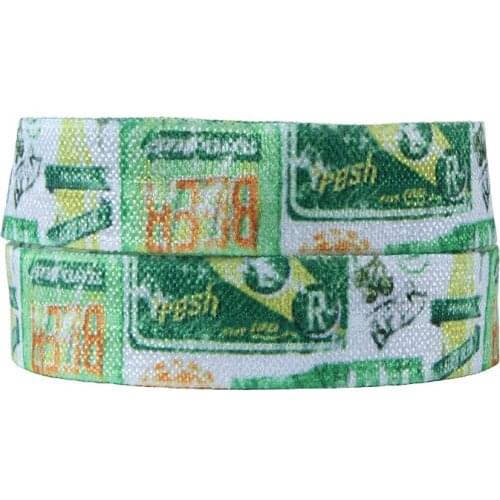 FLRA FOE (100yards/lot) Free shipping shamrock celebration fold over elastic