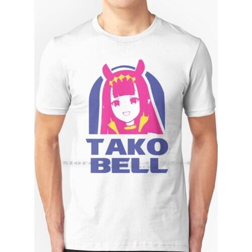 Hololive En Ina Tako Bell Logo Parody T Shirt 100% Pure Cotton Hololive En Ninomae Inanis Vtubers Virtual Youtuber Logo Parody